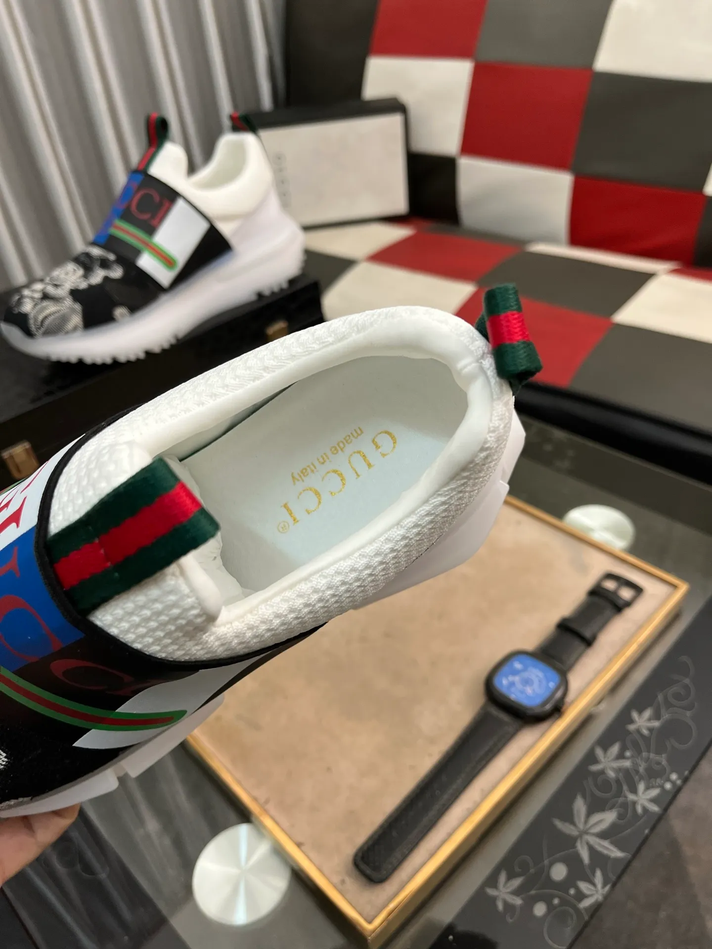 Men's shoes 💰458⌚️⌚️ (GUCCI-Gucci) luxury brand sports and casual shoes, imported original material, sheepskin lining, high-end and comfortable, original outsole is light and wear-resistant! Purely handmade, details determine quality! 38-443️⃣colors available